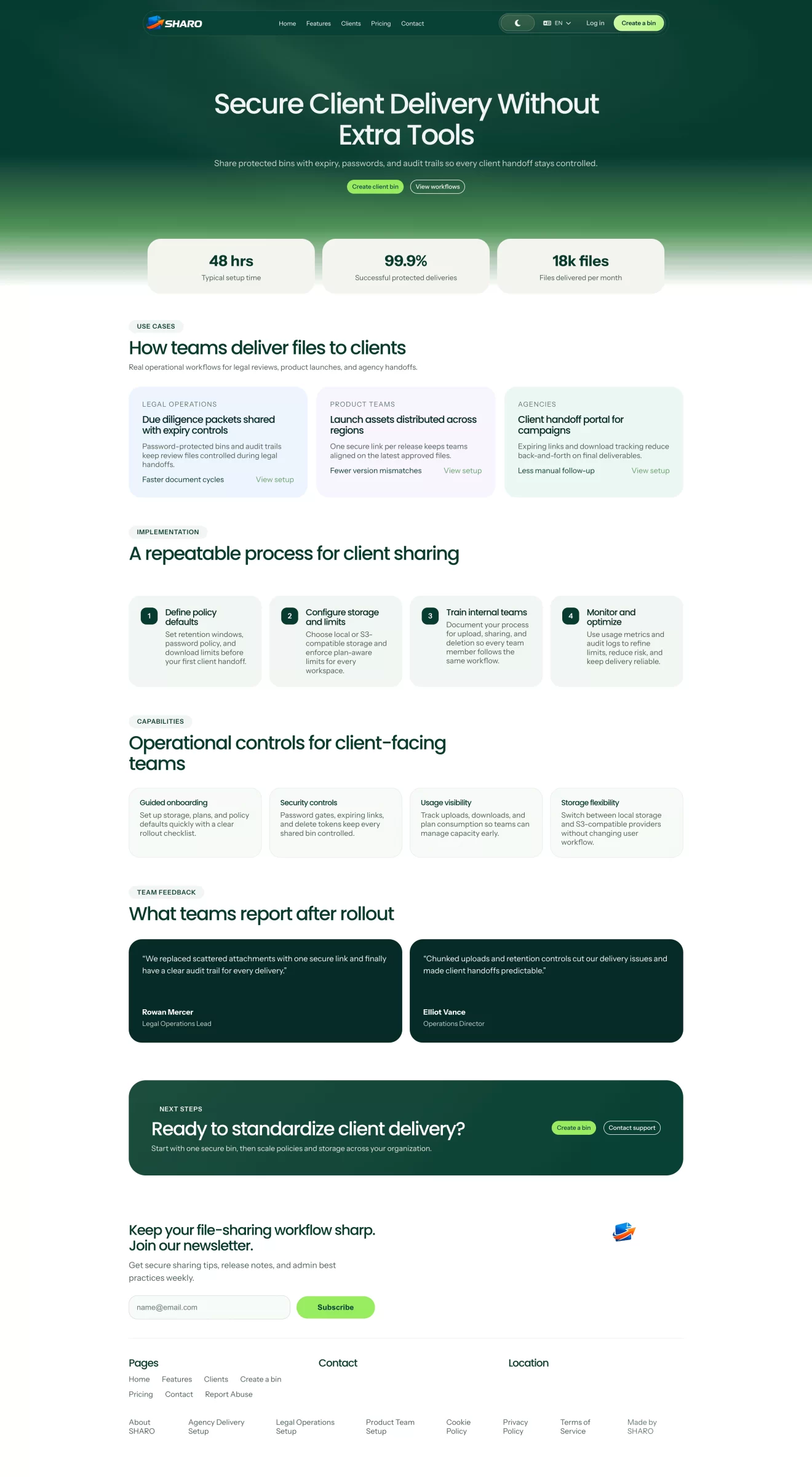 SHARO - File Delivery Subscription Platform screenshot 2