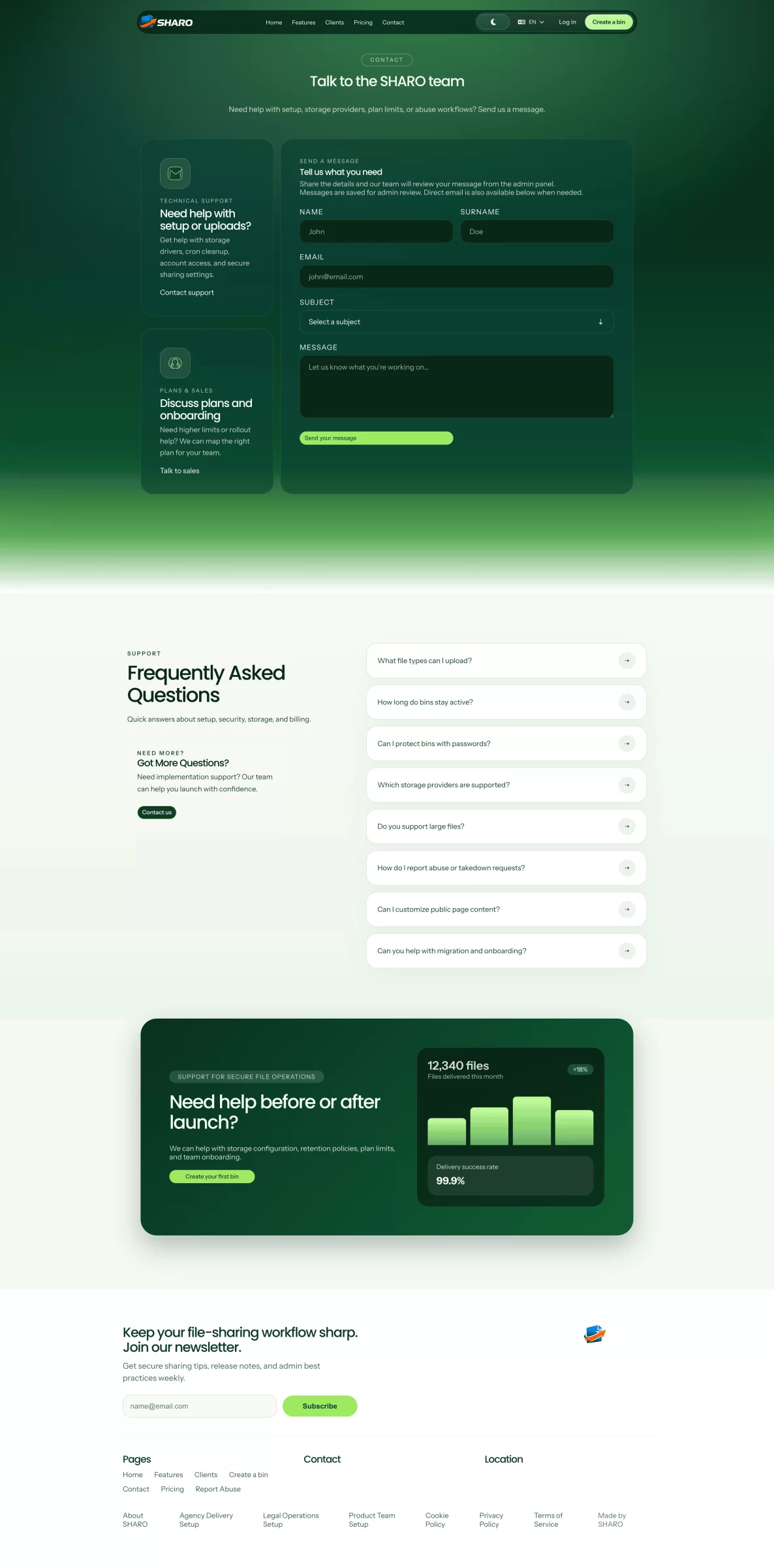 SHARO - File Delivery Subscription Platform screenshot 3